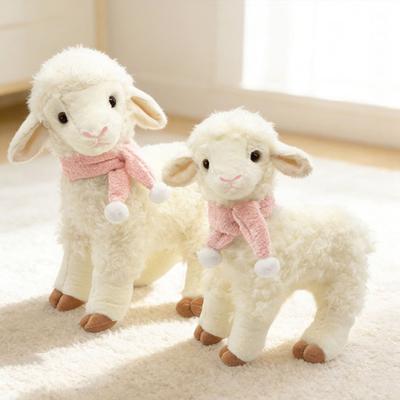 Plush Sheep Toy Small Stuffed Doll Cute Soft Animal Sheep White Little Lamb Toy for Kids