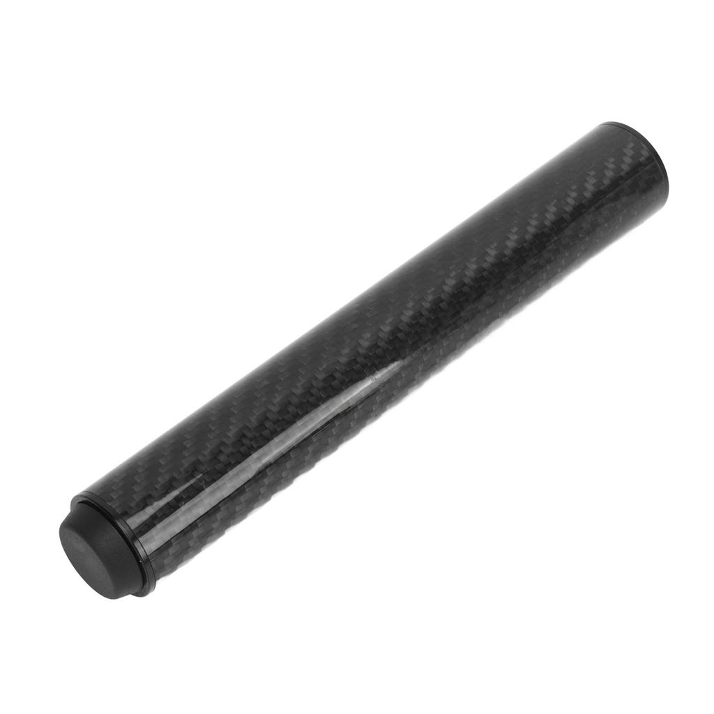 Pool Cue Extension Carbon Fiber Tube Professional Billiard Cue Extender with Bumper Black 8 Inch