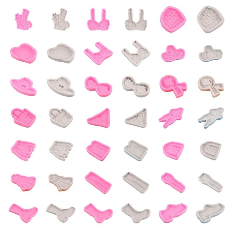 Clothes and Hats Sugar Chocolate Fondant Mold Diy Baking Manual Glue- Dripping Mold Food Grade Silicone Fondant Mould