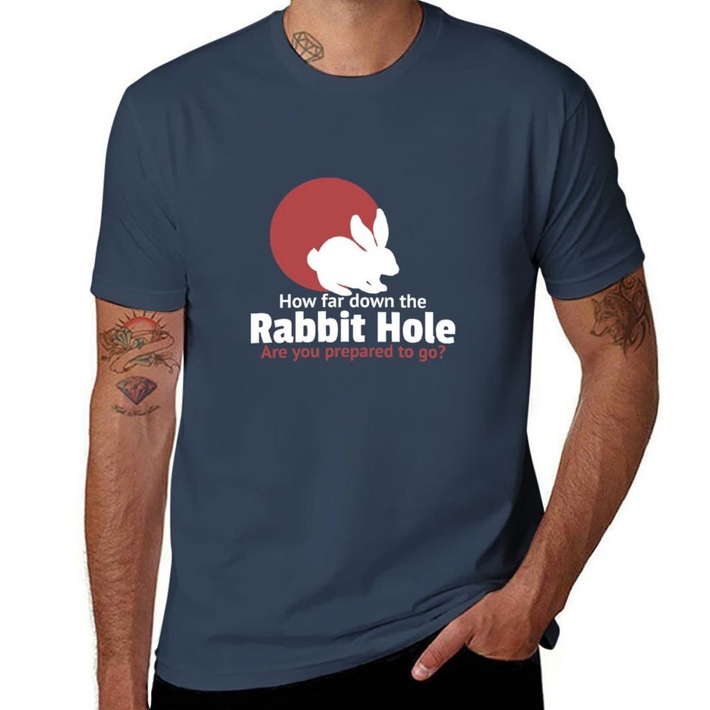 Down The Rabbit Hole Design Tshirt Sports Casual Breathable Tee Shirt