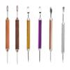 Coffee Latte Art Needle Stainless Steel Exquisite Professional Crochet Hook Pear Wood Carved Flower Needle Italian Coffee