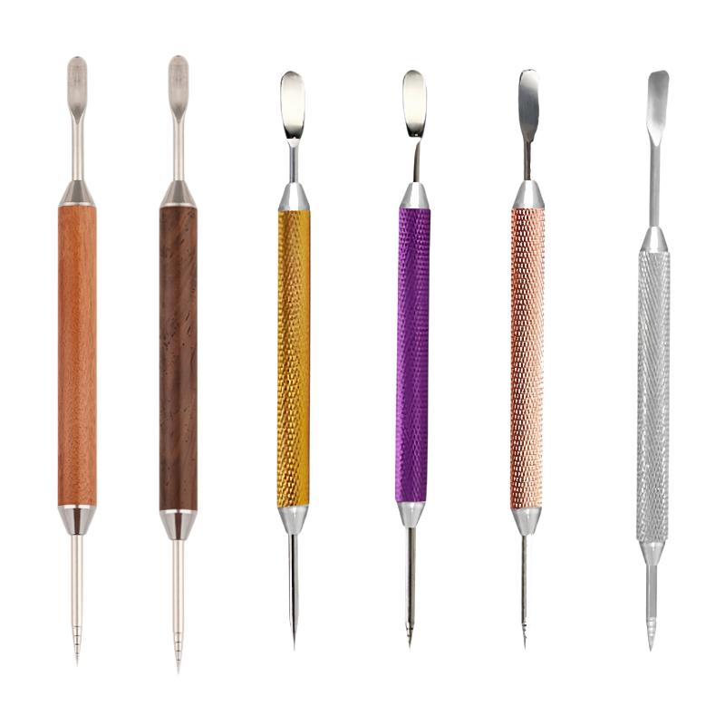 Coffee Latte Art Needle Stainless Steel Exquisite Professional Crochet Hook Pear Wood Carved Flower Needle Italian Coffee