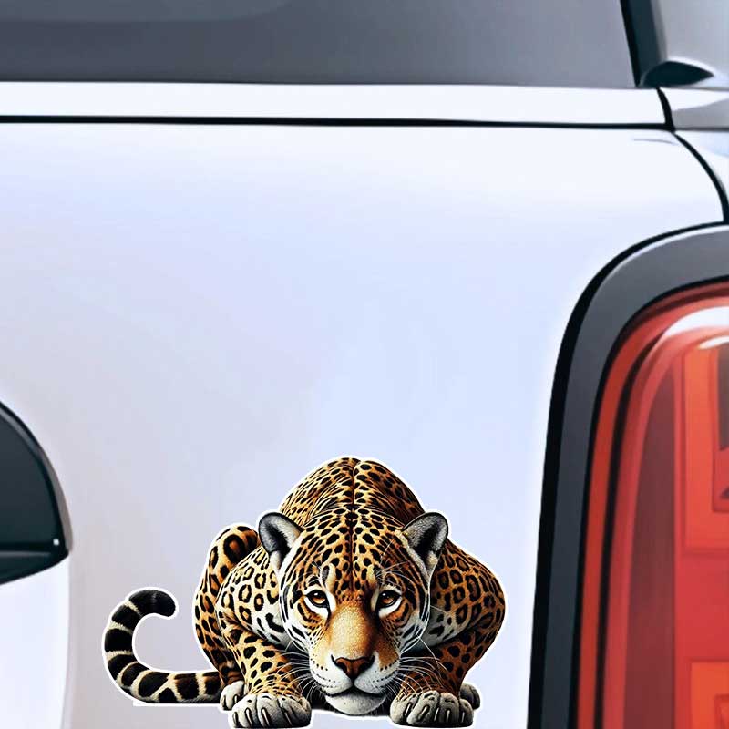 Leopard Wildlife Car Sticker Vinyl Decal Waterproof Rear Window Motorcycle Camper Bumper Truck Laptop Decoration TM361