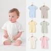 Newborn Baby One-Piece Romper Summer Thin Cotton Jumpsuit Unisex Soft Short-Sleeve Breathable Clothing