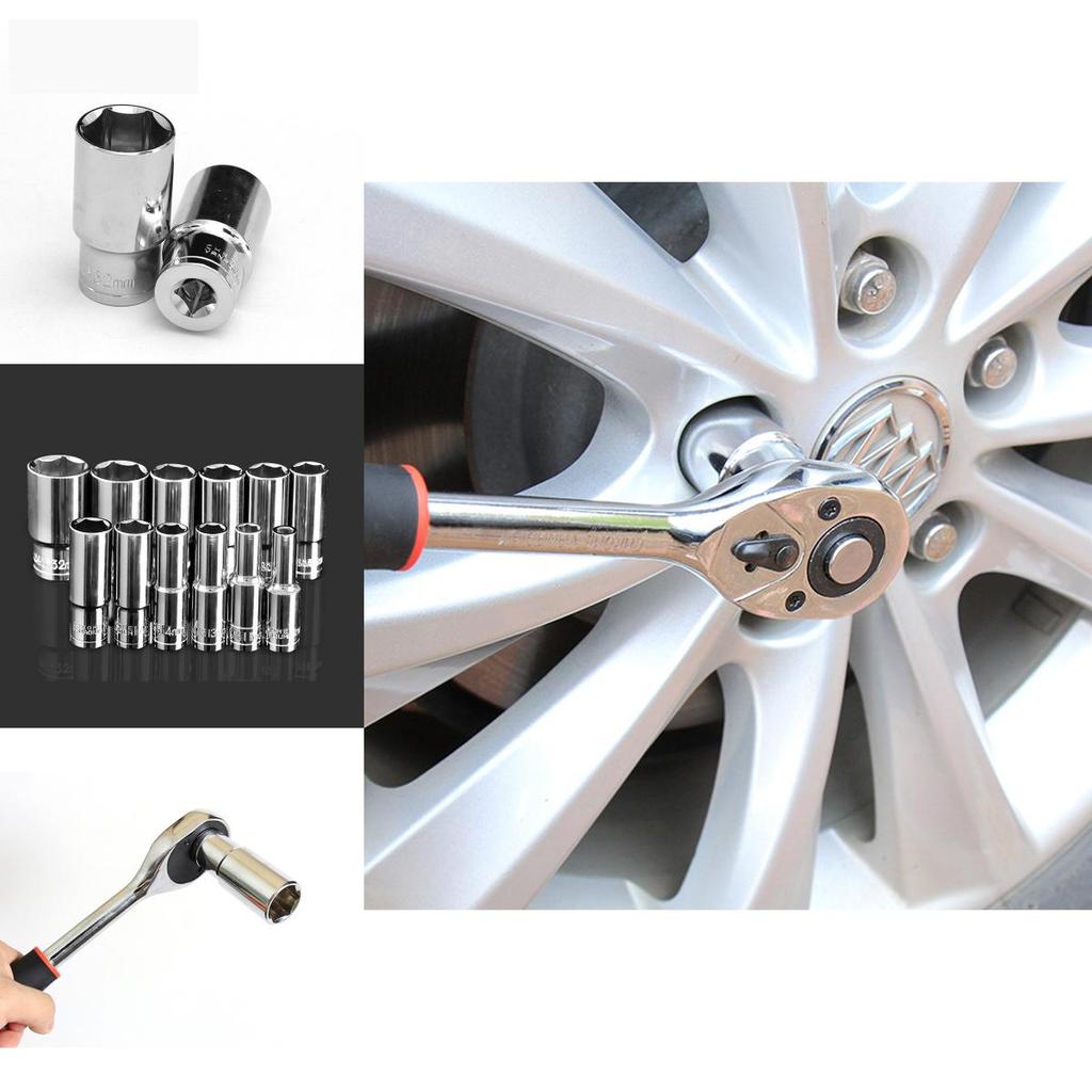 Premium 8 To 32 Mm Deep Impact Socket 1/2" Drive For Versatile Wrench Spanner Use