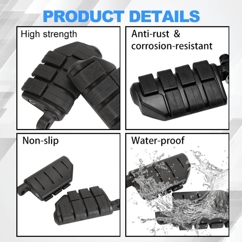 1pár motocyklových černých stupaček Stupačky na motorku (vlevo, odjet &