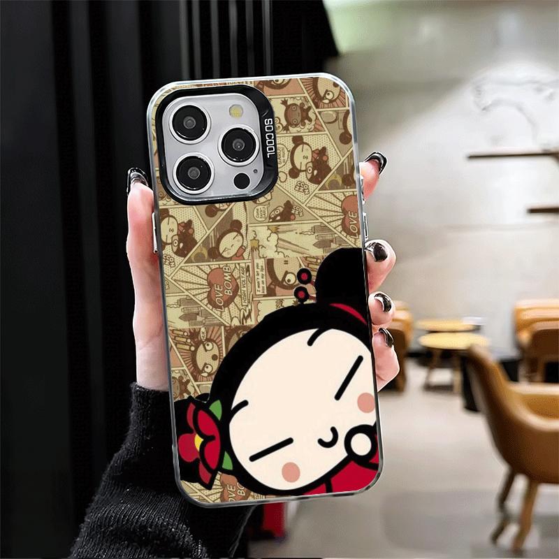 Cartoon Cute Pucca Garu Shockproof Phone Case for iPhone 17 Air 16 16E 15 Pro Max 14 Plus 13 Mini 12 Back Cover Anti Fall Fundas