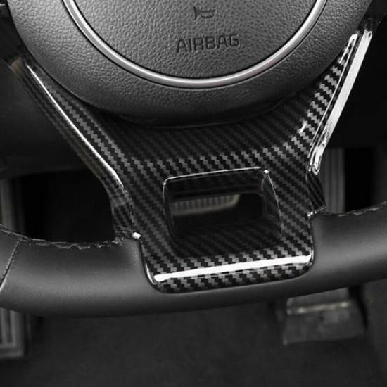 Carbon Fiber Inner Steering Wheel Decor Cover Trim For KIA K5 2020-2023