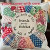 Vintage Quilt Friendship Pillow With Polyester Cover And Cotton Filling For Home Decor
