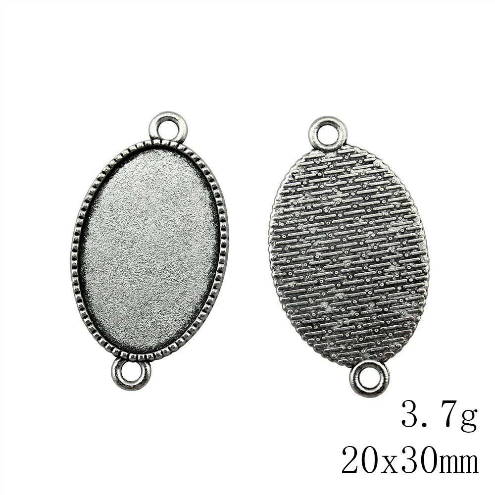 Christmas Decorations Accessories For Making Jewelry Oval Glass Cabochon Base Setting Tray Accessories Parts Ornaments For Home Accessory Parts