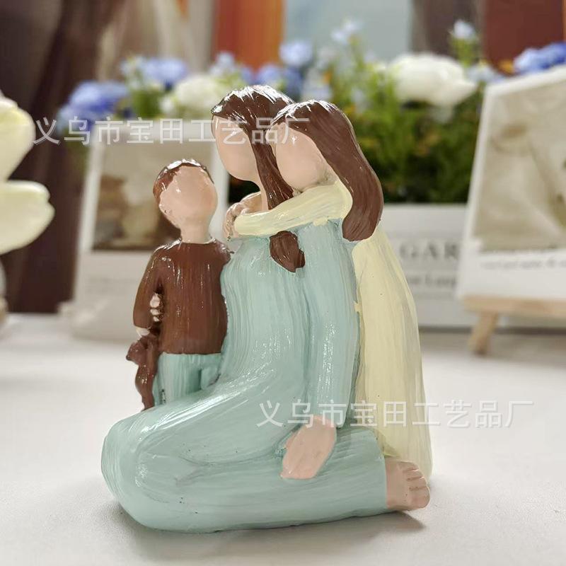 Girls & Animal Best Friends Resin Statue, Simple Home Decor Figurine, Heartwarming Friendship Gift, Minimalist Tabletop Decor