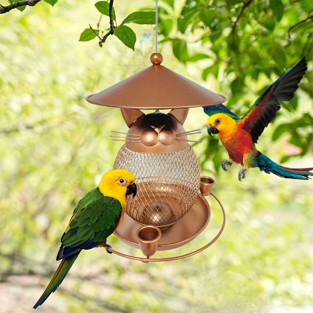 Squirrel-proof Bird Feeder Cute Bird Water Bowl Pet Supplies Parrot Feeding Station  Garden
