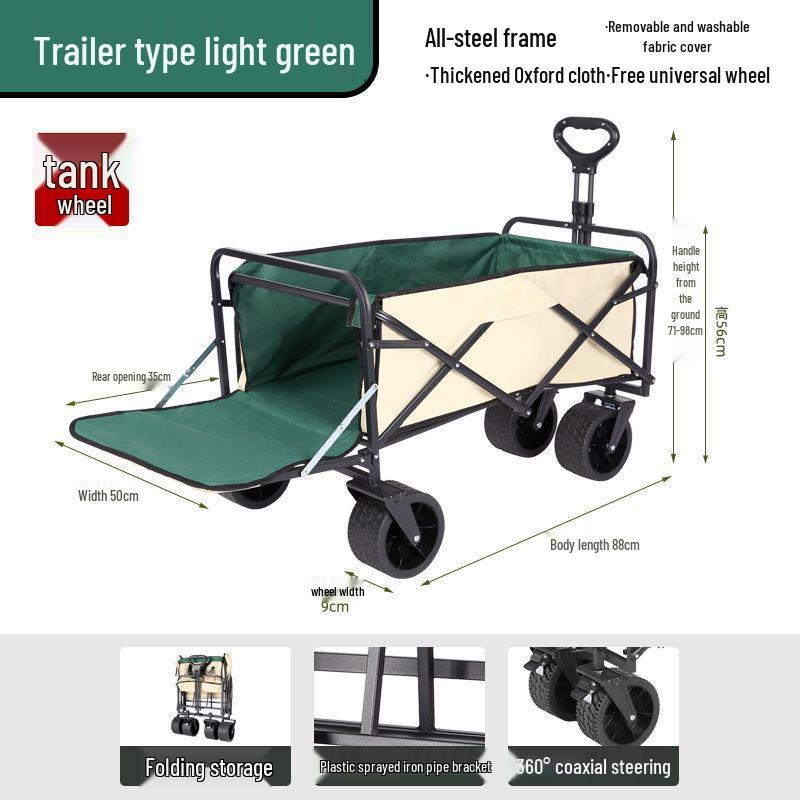 Foldable Extra Large Outdoor Camping Cart Trailer
