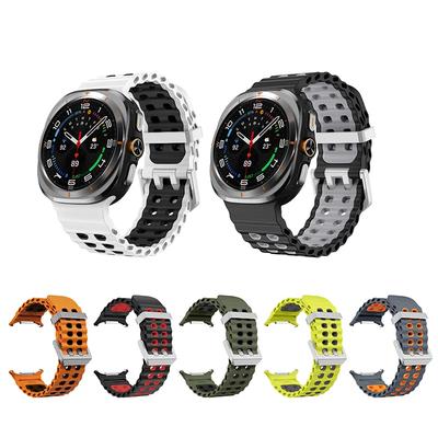 Soft Loop Silicone Bracelet for Samsung Galaxy Watch 7 Ultra 47mm Sports Men Strap for Watch ULTRA7 47mm NO Gaps Curved End Band