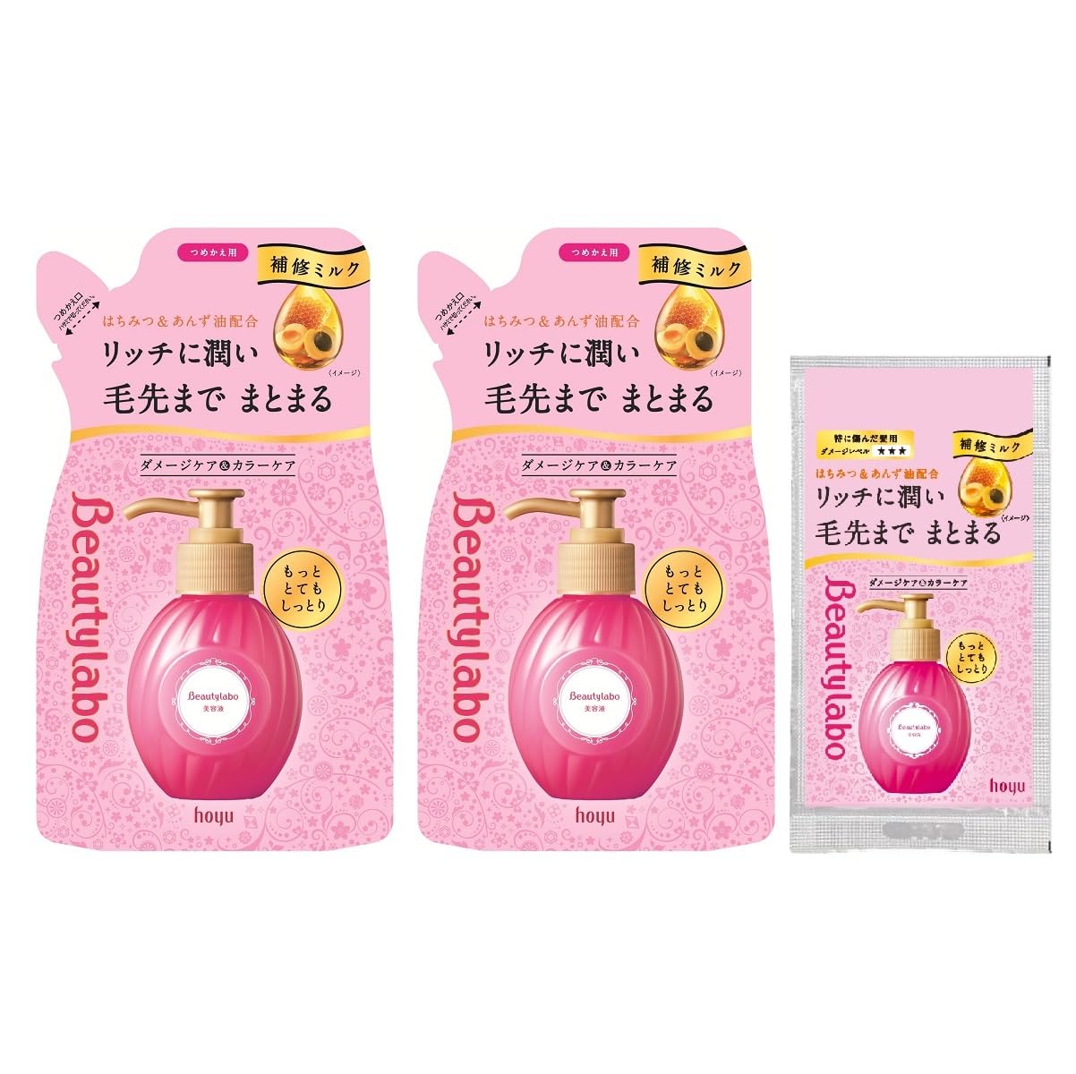 

Beauty Lab Beauty Serum [2 refills + extra] [More moisturizing] Hair Milk Leave-in Treatment Hoyu