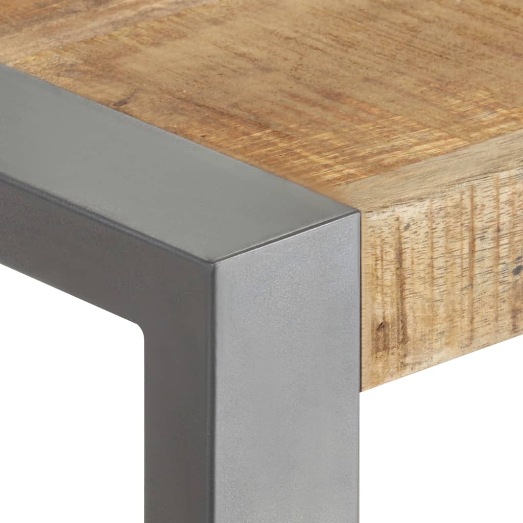 Dining Table 70x70x75 cm Rough Solid Mango Wood