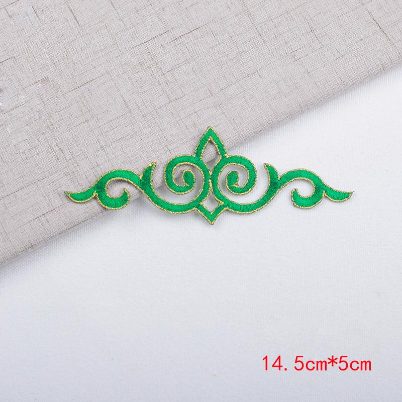 

3 шт. красочные цветы утюг на аппликации одежда отпариватели одежда вышивка нашивка кружево ткань наклейка нашивка ремесло шитье зелёный