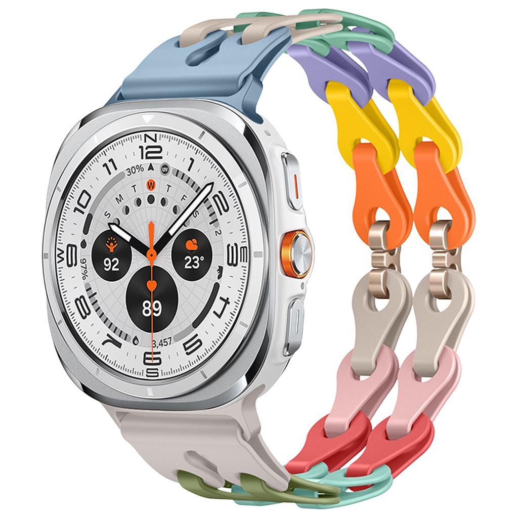 Elegante Cinturino a Maglie Morbido Silicone Sportivo Traspirante per Samsung Galaxy Watch Ultra 47mm 2025 Elegante Cinturino