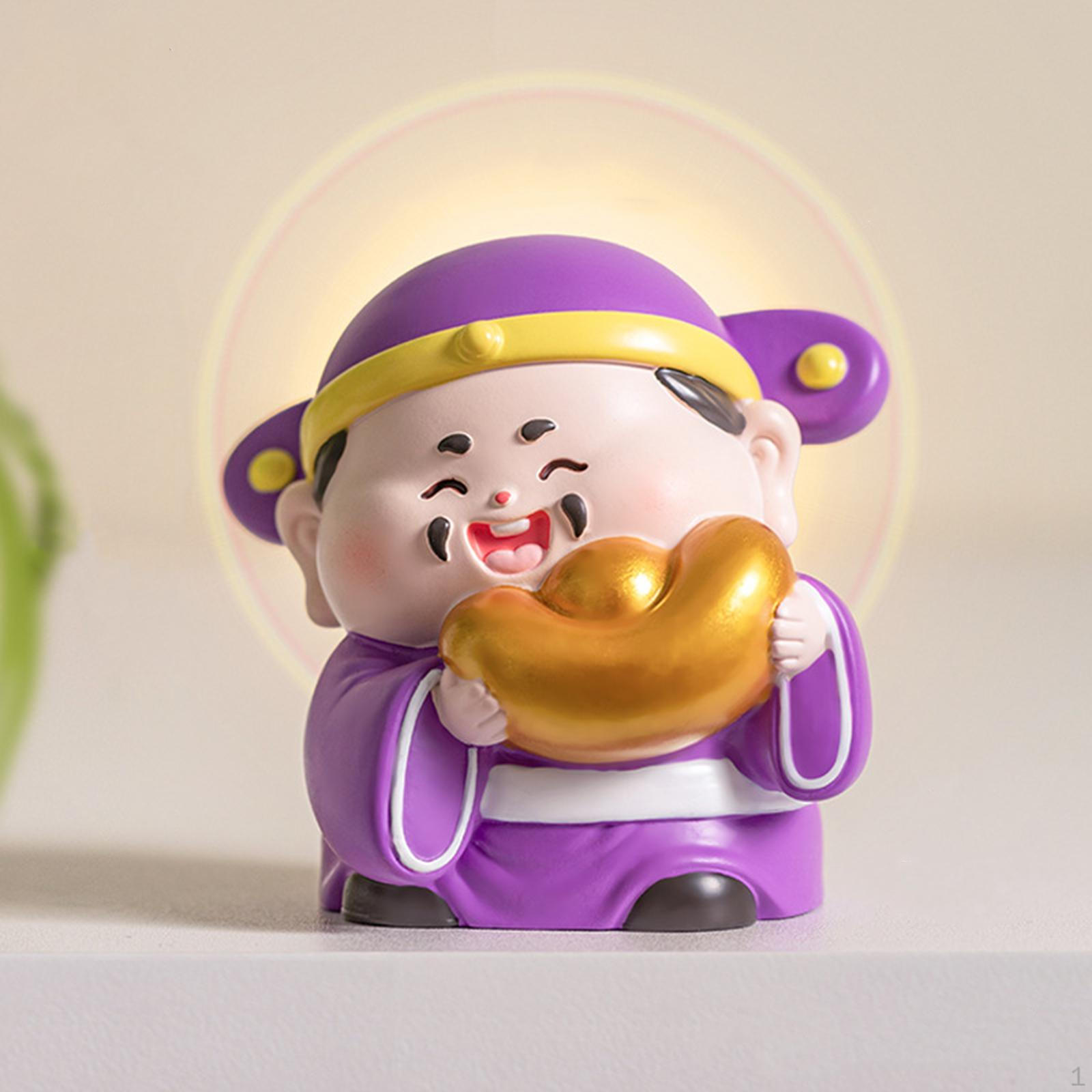 

Китайская фигурка божества Фэн-шуй ремесло смола коллекционный орнамент для дома и офиса фиолетовый