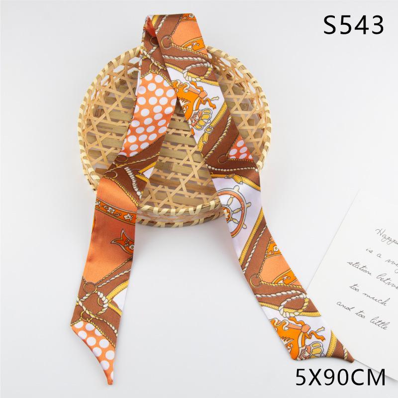 Versatile Vintage Silk Scarf: Hair Tie, Headband, Bag Accessory