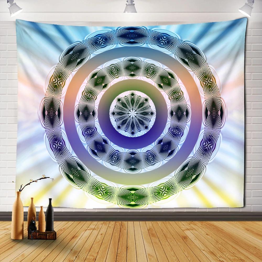 Гостиная в стиле бохо Психоделическое колдовство Общежитие Простыни Домашний декор — фото 8