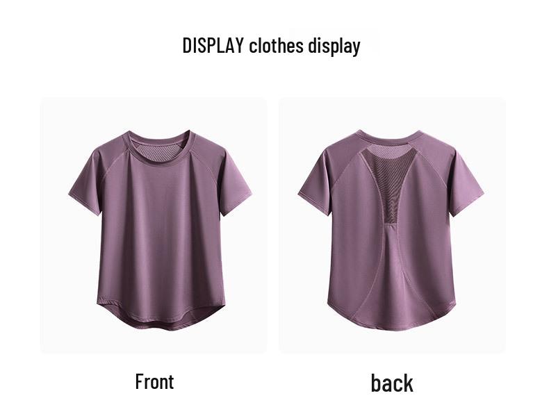 Plus Size Women's Yoga Short Sleeve & Long Pants Set - Summer Outdoor Running Quick-Dry Loose Sportswear