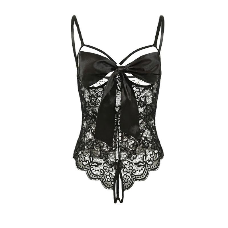 Sex Underwear Free Small Chest Sexy Lace Suspender Transparent Hollow One-piece Pure Passion Uniform