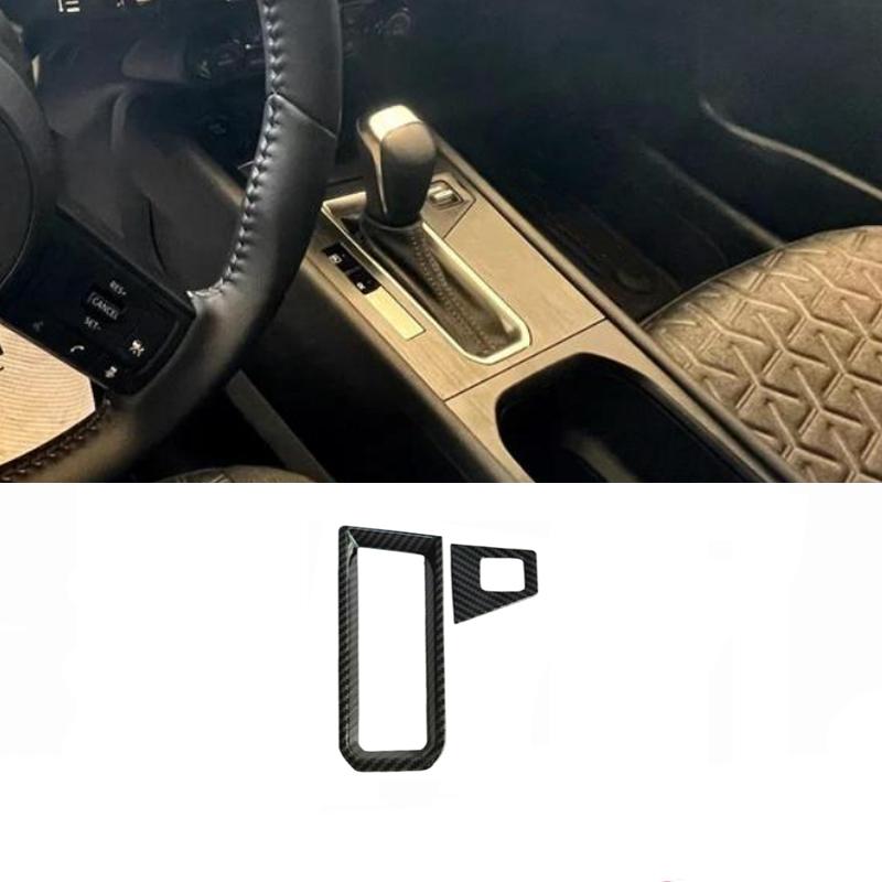 LHD For Nissan Kicks 2025 2026  ABS carbon fiber black center control speed frame gear shift panle  cover interior Accessories ABS carbonfiber
