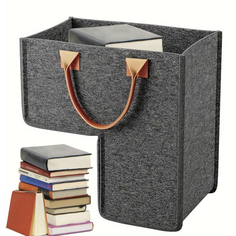 Stair Basket with Leather Handles L-Shape Large Capacity Stair Step Storage Bag Foldable for Home Clothes Storage Organizer CN 3990₽