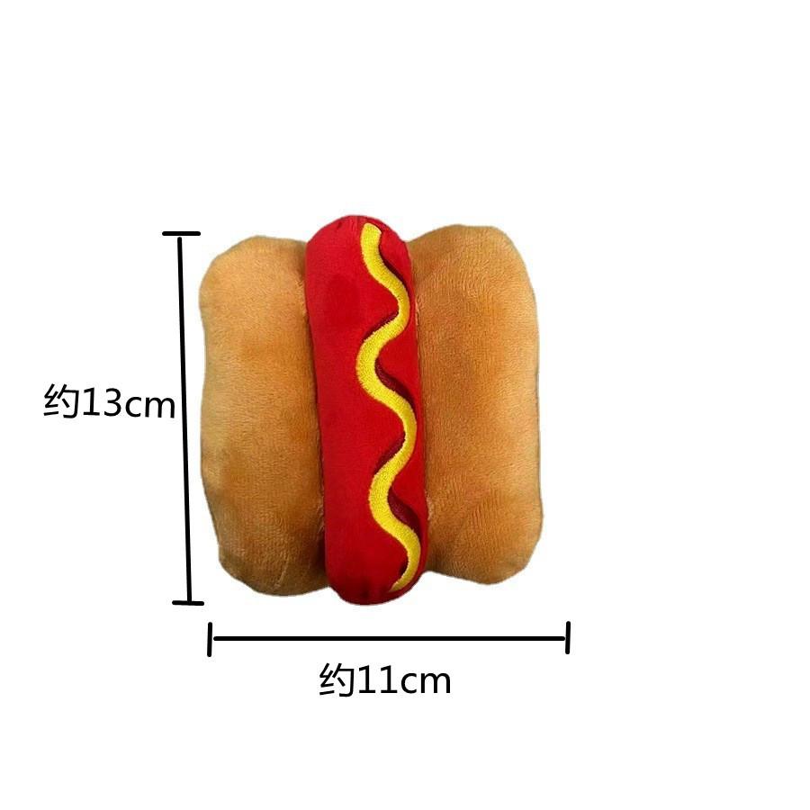 New pet toy burger fries pizza sound toy dog cat grinding teeth to relieve boredom pet supplies