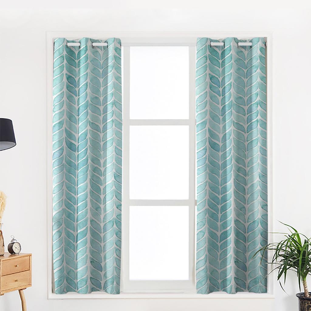 Rideaux de Fenêtre Aquarelle Bleue Panneaux de Rideaux de Cuisine Rideaux Décoration Intérieure pour Salon Rideaux pour Chambre à Coucher