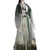 Chinese Song Dynasty Style Hanfu For Women Large Sleeve Shirt Printed One Piece Skirt Suit