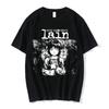 2025 Summer Sci Fi Anime T Shirt Serial ExperiUnisexts Lain Iwakura Graphic Tee Unisex Women Unisex 100 Pure Cotton Printed Tshirt