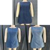 Denim Dress 3d Effect With Zipper For Casual Travel And Office Wear