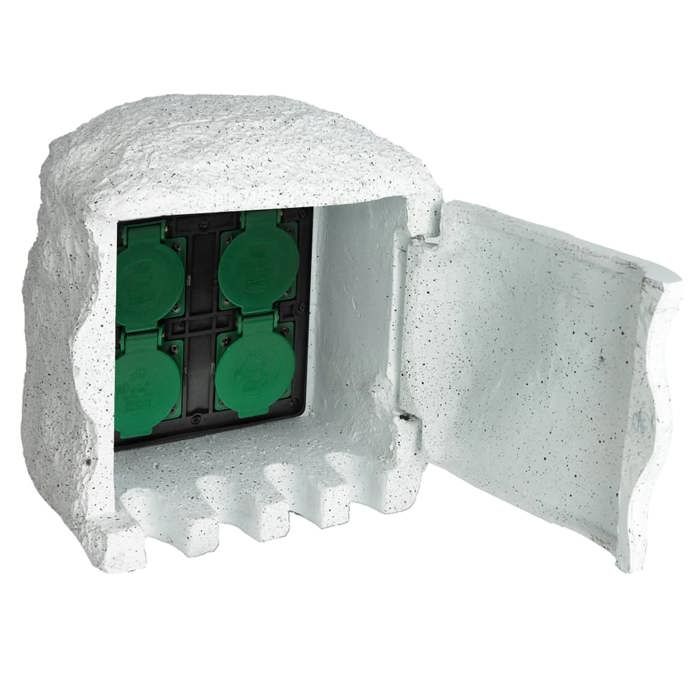 VidaXL Bloc de 4 Prises Extérieur et Protection Étanche Jardin Terrasse Patio 40589