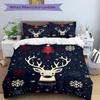 3pcs Set Christmas Deer 1 Quilt Cover + 2 Pillowcases, All Seasons Bedroom Setting, Perfect for Home and Dorm Decor A153