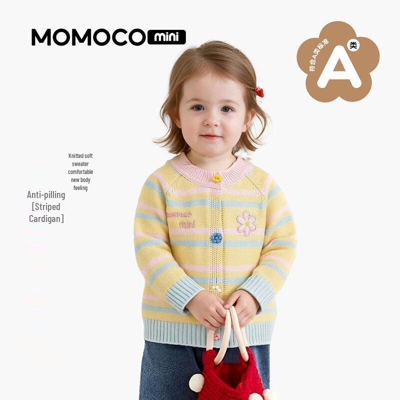 

MOMOCO Kids Round Neck Cardigan Sweater 80
