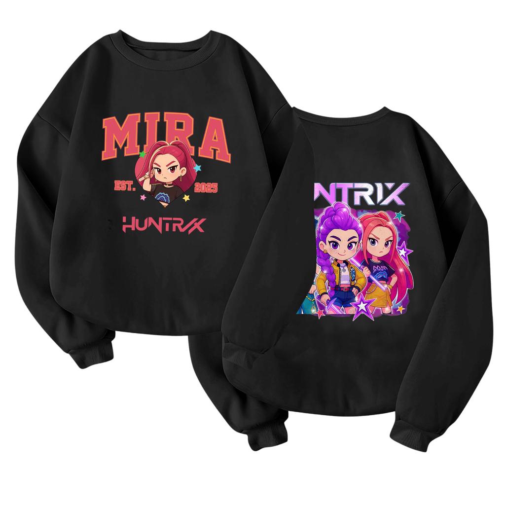 Children's Fashionable Lightweight Long-sleeved Round Neck Pullover With Pockets Printed Pullover
