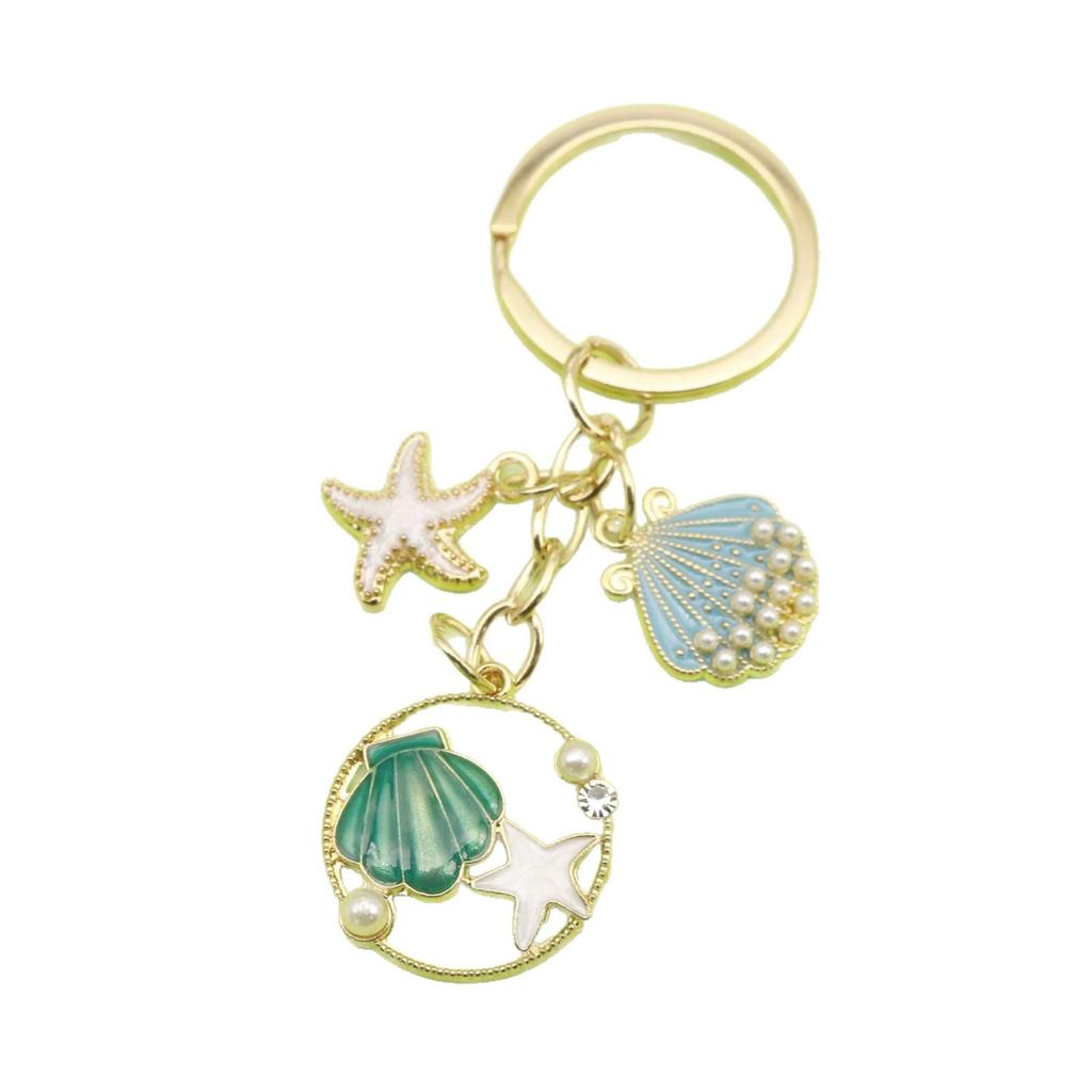 Creative Starfish Drip Oil Keychain Pendant for Girls