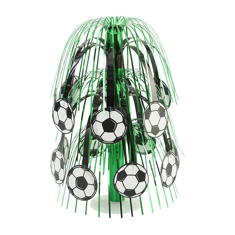 

3D Football Theme Table Decoration Flower Bouquet Ornament Fan Party Desktop Decor Competition Atmosphere Props 2pcs 50*15cm 2pcs
