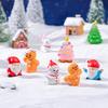 Resin Miniaturen Weihnachtsdekorationen Schneemann Weihnachtsmann Weihnachtsbaum Rentier Figuren Ornamente Neujahr Kindergeschenke