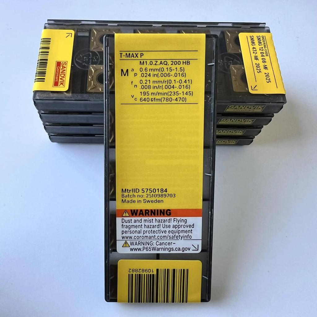 Original Sandvik / SNMG120408-MF 2025 CNC lathe carbide blade 10 PCS