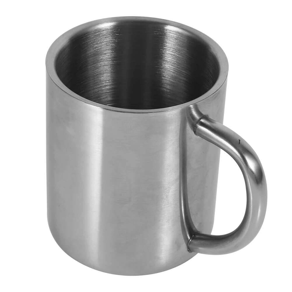 220ml Drinking Portable Stainless Steel Double Wall Mug Travel Camping Mugs Coffee Tea Milk Cup