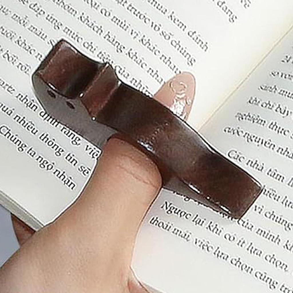 Thumb Page Holder  Wooden Animal Design Book Finger Clip, Hands-Free Bookmark Helper for Reading, Book Lovers & Students