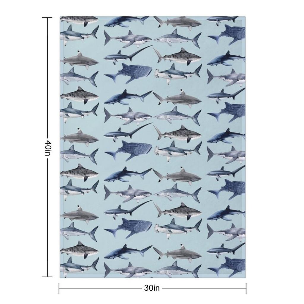 Copia de Sharks Throw Blanket Vintage Luxury Plaid on the sofa blankets ands Blankets