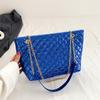 Borsa Tote Elegante a Colore Solido di Grande Capacità con Raffinato Design Trapuntato per l'Uso Quotidiano