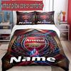3-teiliges Bettbezug-Set (1 * Bettbezug + 2 * Kissenbezug, ohne Kern), Benutzerdefinierter Name Arsenal F.C Muster Bettwäsche Set, Heim Schlafzimmer Dekor Geschenk