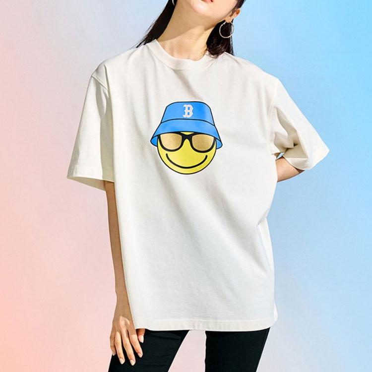 New MLB Set-in Sleeve T-Shirt Women's White 3ATSJ0233-43CRS