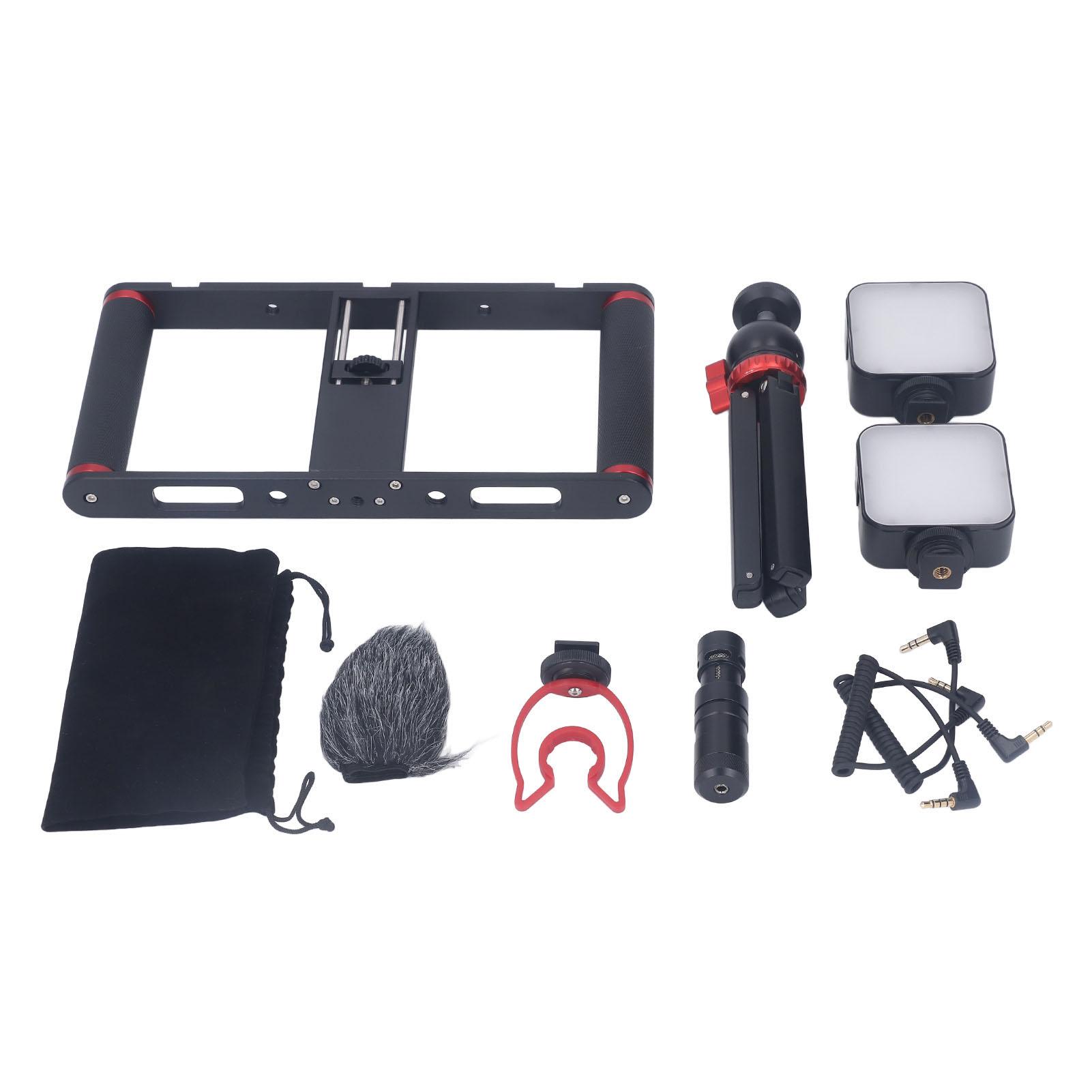 

Все в одном телефонном видеокомплекте с алюминиевой клеткой для телефона, штативом, высокой яркостью, заполняющим светом, интеллектуальным