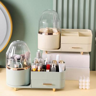 Makeup Organizer with 360° Rotation Organize with A Rotating Storage Box Makeup Organizer with Drawers Dust-proof for Lipsticks